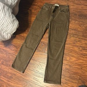 Brown Abercrombie boyfriend jeans